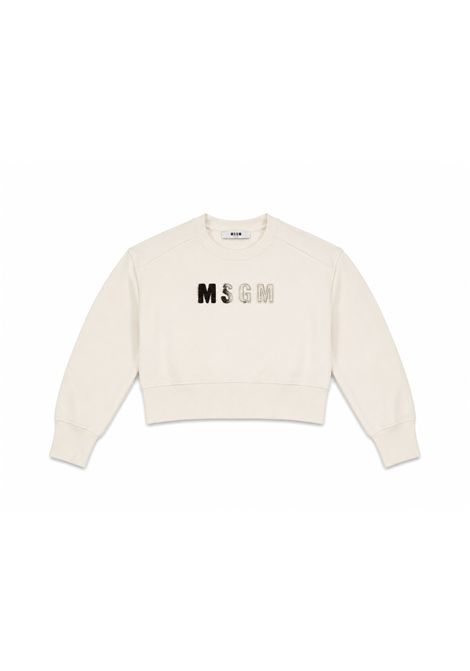 Felpa con logo applicato MSGM KIDS | F6MSJGSW068013
